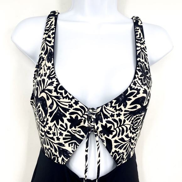 PRANA Women's Ruby Beach One-Piece Swimsuit Small Black Flora Fauna NWT - Picture 6 of 14